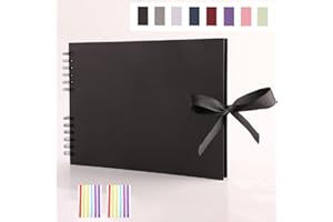 MuChoney Álbum de fotos para personalizar, 24 x 17 cm, 40 páginas, A5, tamaño mediano, álbum de recortes, álbum de fotos, álbum de manualidades, álbum para niños, familia, día de San Valentín,