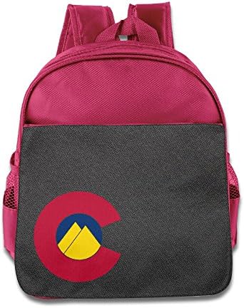 Fashion Colorado State Mountain Flag Backpacks Pink One Size Kids School Bags