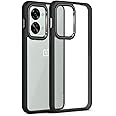 Winble Back Case Cover for OnePlus Nord 2T 5G Back Cover Metal Camera Guard Acrylic Clear Protective Back Cover for OnePlus Nord 2T 5G / One Plus Nord 2T 5G (Black)