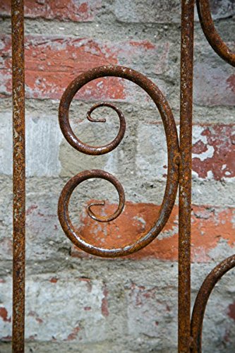 Rankzaun aus Metall Steckzaun Rost 115 x 135cm Metallzaun Rankgitter Beetzaun - 6