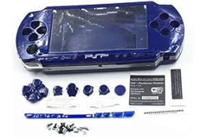 GGZONE Gehäuse mit Tasten und Schraubendreher für Sony PSP 1000 1001 1002 1003 1004 Fat Phat PSP (blau)