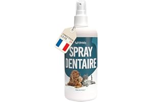 Petsly® Spray Dentifrice Chien & Chat -250ml- Sans Rinçage ni Brossage, Élimine Mauvaise Haleine Chien, Tartre & Plaque - Saveur de Menthe Fraîche Fruitée - Dentifrice pour Chien Nettoyage Rapide
