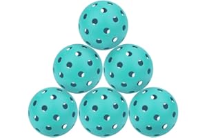 KOFULL Lot de 6 balles de Pickleball d'extérieur avec 40 Trous, Lot de 6 balles avec Une Grande durabilité, Rebond Meet USAPA