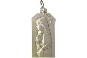 I G J MEDAGLIA " MADONNA CON BAMBINO " - REALIZZATA IN STILE ANTICO - 100% MADE IN ITALY