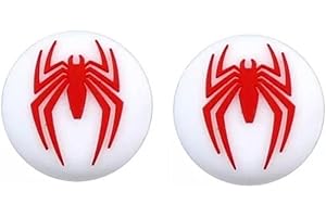 Pack of 2pc White Spider Thumb Grip Stick Cap Cover Controller KeyCaps Grips For PS3, PS4,Xbox360, Xbox One & Xbox Series X S - PARTS4U®