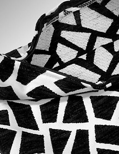 Albani Relaxing Moments Helsinki, Kissenbezug aus Chenille, 40×40 cm, Schwarz-Weiß Mosaik, 261793 - 4