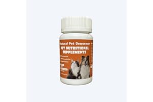 ELLISALANO 100 Cápsulas Desparasitante Herbal Natural para Perros y Gatos para el Tratamiento de parásitos internos
