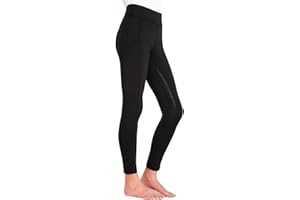 HARRY HALL Kids Equestrian Riding Tights - Full Silicone Seat Grip - 4-Way Stretch Fabric - Dual Phone Pockets - Deep Elastic Waistband - Durable Polyester & Elastane Blend - Machine Washable