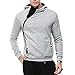 Produktbild VENMO Herren Langarm Patchwork Kapuzenpulli Tops Sweatblazer Reissverschluss Jackenmantel Outwear Herren Langarm Kapuzenpullover Sweatshirt Zip-Hoodie Sweatjacke Pullover mit Kapuze (XXXL, Gray)