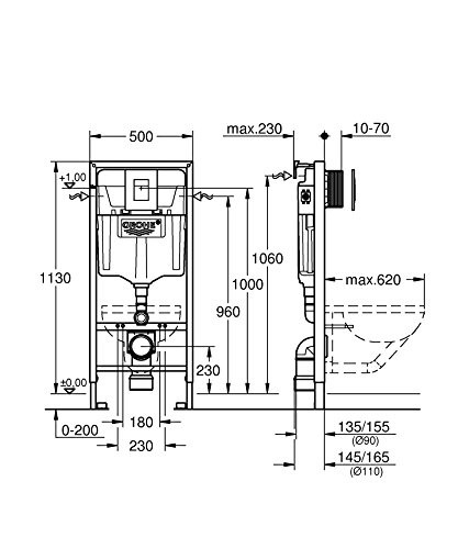 GROHE Cosmo Rapid SL Montage-Set, 1,13 m, 38772001 - 2