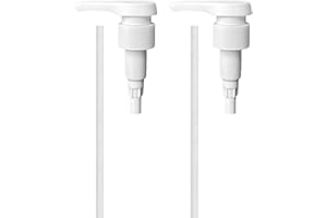 BINXIAOQIN 2 Stück Dosierpumpe 1l,Pumpspender zum Shampoo,Sirup Spender Derdosierpumpe,Seifenspender Pumpkopf,Universelle Seifenspender Aufsatz,Pumpen Head für Best Body Sirup 28/410 Gewindebehälter Flasche