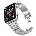 Produktbild PUGO TOP Bling Strap kompatibel für Apple Watch Serie 4 40mm / 44mm, Serie 3/2/1 38mm / 42mm, Damen Strass iWatch Ersatzarmband Edelstahlarmbänder (38mm / 40mm, Silber)