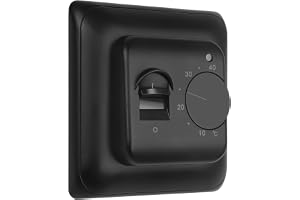 CNBINGO Elektrisk golvvärmetermostat, elektrisk regulator med sond, mekanisk termostat, golvvärme, elektrisk golvregulator