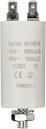 Kondensator für Elektromotor, 2,5 μF, uF, +/-5 V, 450 V, für Nummer ...