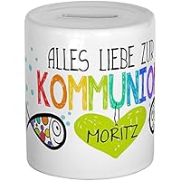 My Sweetheart® Stilvolles Kommunion Gastgeschenke - PERSONALISIERTE Geschenke Spardose - Geldgeschenk Kommunionsgeschenke