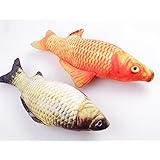 Fisch Katze Katzenminze Toys pinwei Simulation Fische Plüsch Puppe Katze Interaktives Spielzeug Haustiere Kauen Bite Vorräte für Katze/Kitty/Kitten (2Stück/Pack)