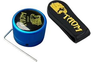 YEUEK TAOM Pool Chalk Holder Round Shaped Practical Tool Billiards Accessories Magnetic Mini Chalk Tip Case Container Round Box Billiards