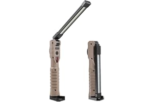 KUPRO LED Work Light Rechargeable Inspection Lamps with Magnetic Base 180° Rotate Foldable 7 Modes Portable Flood Flashlight Construction Light for Car Repair Household Outdoor Use