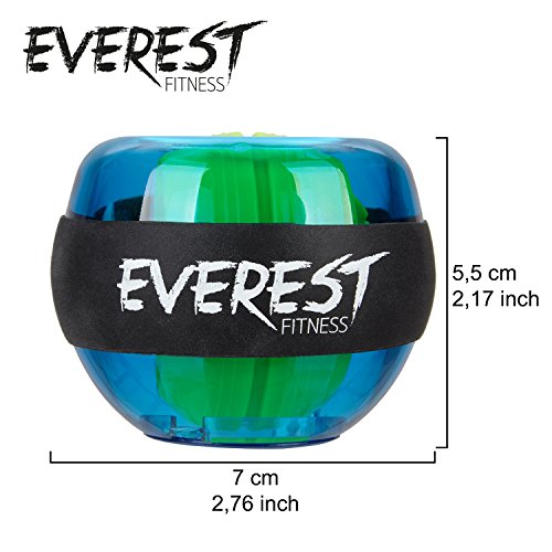 EVEREST FITNESS Energyball zum Training der Hand- und Armmuskulatur mit gummiertem Griffbereich und Gehäuse aus bruchfestem Kunststoff und 2 Jahren Zufriedenheitsgarantie – Handtrainer - 3