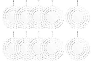 WARMHAND SUN-K 10Pcs 3 Inch Sublimation Wind Spinner Blanks 3D Wind Spinners Hanging Wind Spinners for Indoor Outdoor Garden Decoration