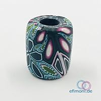 Efimoni- Dreadperle 1Stk., Dreadschmuck, 7-8mm Loch, Polymer Clay, Dreadtubes, Bartperle, Haarperle, Großlochperle, Dreadlocks Manschette, Dread Bead, handgefertigt