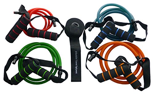 Resistance Bands mit Griffen Set von vier plus Türanker