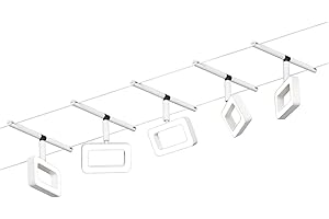Paulmann 94483 - Kit di base a LED, 5 x 400 lm, 5 x 4,8 W, bianco caldo opaco, in plastica, cromato, sistema di illuminazione in metallo 3000 K