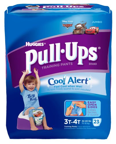 Huggies Pull-Ups Training Pants for Boys with Cool Alert, Jumbo Pack, Size 3T-4T 23 ea
