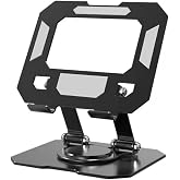 KRESHU Metal Ergonomik D&ouml;nd&uuml;rme Taşınabilir Tablet PC Standı | Katlanabilir Ayarlanabilir 360 D&ouml;ner Masa&uuml;st&uuml; Ipad | Telefon |
