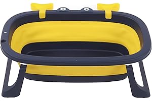 SUREH Baignoire Pliante pour Chien Baignoire Pliante Portable pour Chien, Baignoire de Douche pour Chat avec Trou de Drainage pour Chien Chat Chaton Chiot, Gain de Place