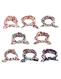 Blulu Baby Girls Turban Knot Hairband Bow Headband Headwear, 8 Pieces
