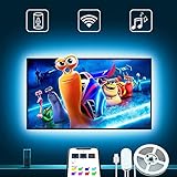 Einstellbare Helligkeit & Farben: 16 Millionen Lichtfarben ist optional und 1% - 100% Helligkeit dimmbar auf App. Es gibt 90 LEDs auf jedem LED Band. Bauen Sie Ihr eigenes Heimkino auf