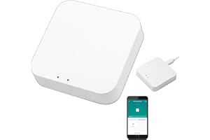 Smart multiläge gateway: ZigBee 3.0 & Bluetooth & Mesh hub, App fjärrkontroll, intelligent Bridge Wireless Smart Home Gateway röststyrning via Alexa/Google Home (endast Surpport Tuya Smart-enheter)