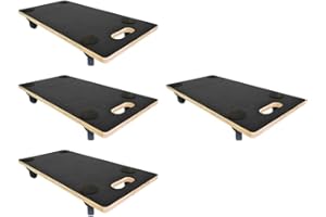 PROREGAL Mega Deal 4X Chariot à roulettes Pro avec 4 roulettes | HxLxP 11,5x30x60cm | Capacité de Charge 200kg | Sérigraphie Panneau de Bois | Noir