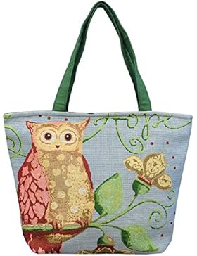 Eule Eulentasche Henkeltasche mit Reißverschluss ***EULE*** Shopper Schultertasche Eulenmotiv Umhängetasche -...