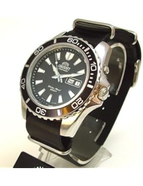 Orient Herren-Armbanduhr Analog Automatik Leder CEM75001B-Nato-Leder