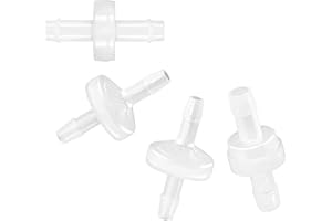 DHWEKU 4 Pièce Clapet Anti-Retour en Plastique,Valve Anti-Retour à Sens Unique,pour Traitement de l'eau Purification de l'air, pour Eau,Carburant, Liquide,Air,4 spécifications