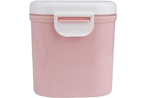FT-SHOP Contenitore per Latte in Polvere Portatile Dispenser per Alimenti per Neonati Scatola per Polvere Formula con Cucchiaio per Frutta Spuntino Cereali per Viaggio 800ml Rosa