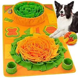 Meilzer Snuffle Mat for Large Dogs Interactive Dog Puzzle Toy Resizable Slow Feeding Mat for Small/Medium Dogs Portable Pet Training Mat for Foraging Skills & Stress Relief