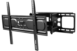 One For All TV-Wandhalterung, Schwenkbar 120° /Neigbar /Ausziehbare Fernseher Halterung, Curved 4K OLED QLED LED Flachbildfernseher, 10 Jahre Garantie, max. 60 kg, Schwarz, 32 bis 90 Zoll, WM4661