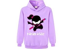 Forlcool Ninja Kidz Merch Girls and Boys Printed Sweatshirt Hoodie Kids Casual Jumper Top