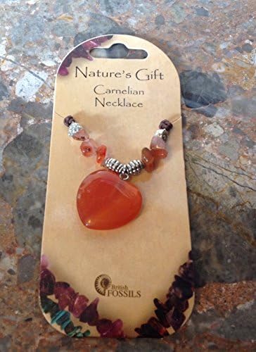 Natures Gift Carnelian Heart Shaped Necklace, Gemstone Pendant