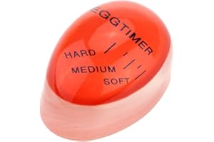 THETAG Eieruhr,Kochei Egg Timer Wählen Sie Die Reife Der Eier Nach Temperatur und Zeitänderungen Gekochte Eier Zum Frühstück（Rot）