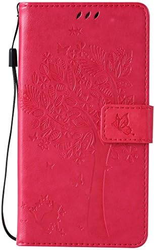 Galaxy Note 4 Case [With Tempered glass screen protecor],W-Pigcase Intelligent elegant high-end Leather Flip Book Style Wallet magnetic closure and credit card slots for Samsung Galaxy Note 4 -rose