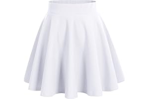 Bridesmay damska wszechstronna, rozciągliwa, nieformalna, plisowana spódnica, mini spódnica, wysoka talia, spódnica skaterska, cosplay, krótka spódnica dzwoneczkowa