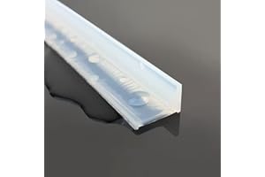 Adoture - Barrera de Ducha y Sistema de retención de Agua para el umbral de Ducha Plegable y Mantiene el Agua Dentro del umbral (1 M, Tipo L Transparente)