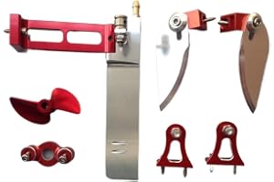 RC Boat Performance Upgrade Kit - CNC Aluminum Rudder, Propeller & Bracket Set