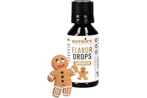 NUTRIFY Flavor Drops Lebkuchen 30 ml, Aromatropfen ohne Kalorien, mehr Lebkuchengeschmack in Lebensmittel & Getränke, zuckerfrei, fettfrei, vegan, ohne künstliche Farbstoffe