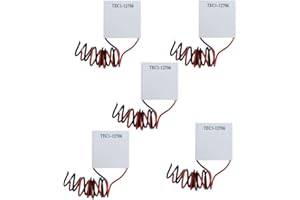 HEEMOL TEC1-12706 Termoelettrico Raffreddatore Peltier,Dissipatore di Calore Termoelettrico Modulo Piastra di Raffreddamento Condizionatore d'aria Foglio Generatore di Raffreddamento 12V 6A 60W (5PCS)
