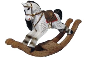 Melody Jane Dolls Houses Casa delle Bambole Bianco Cavallo a Dondolo Vecchio Stile Vivaio Giocattolo Accessori di Negozio